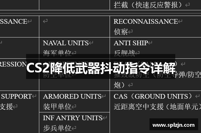 CS2降低武器抖动指令详解